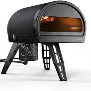 gozney roccbox outdoor pizza oven, black, portable, gas & wood fired, restaurant grade