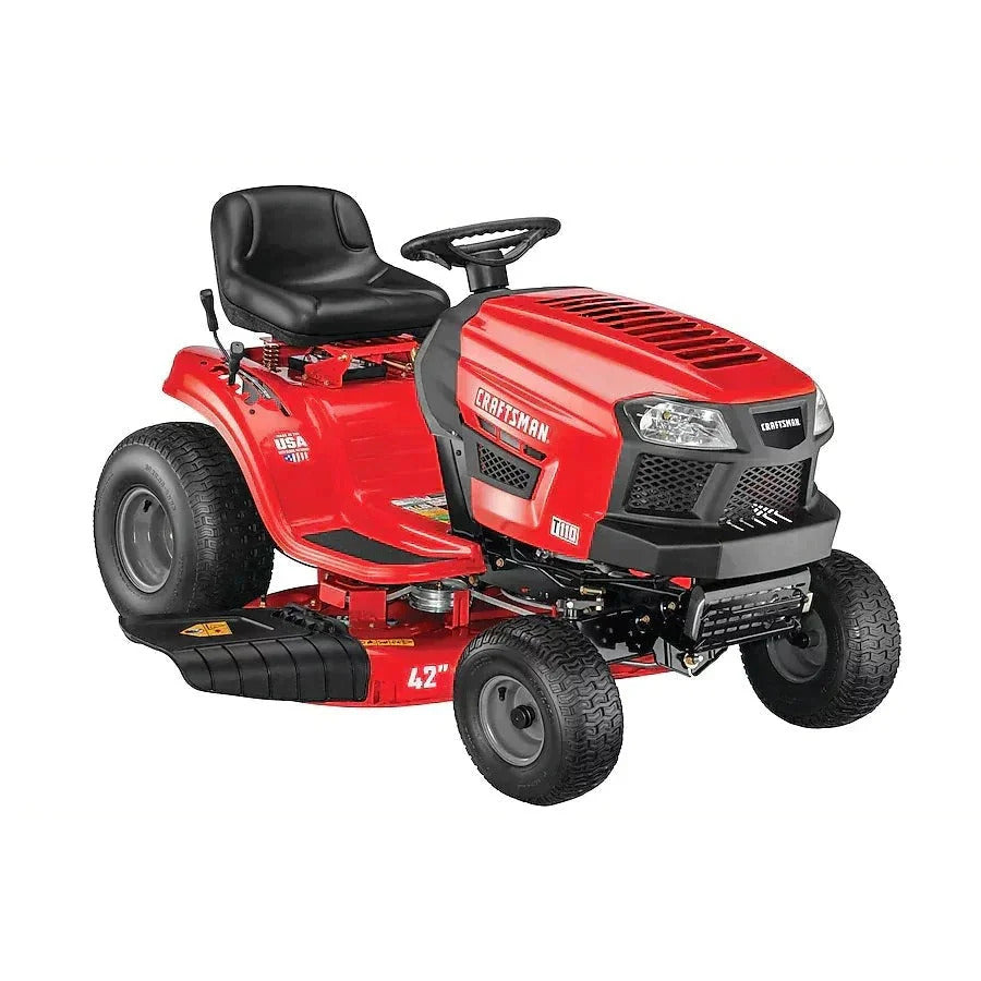 craftsman t110 42 inch 17.5 hp gas riding lawn mower briggs & stratton engine 7 speed manual transmission