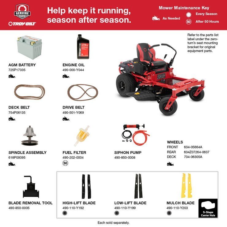 Mustang-Z46_parts troy bilt mustang z46 zero turn riding lawn mower