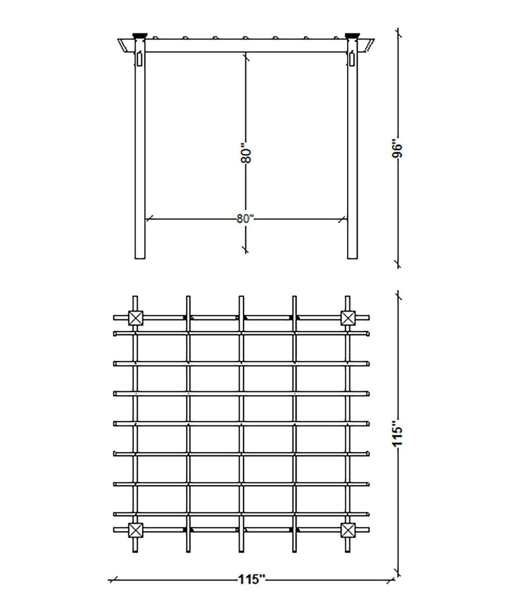 QueensbrookTaquarius9.5Ft.Wx9_.5Ft.DVinylPergola-2 red barrel studio queensbrook taquarius pergola