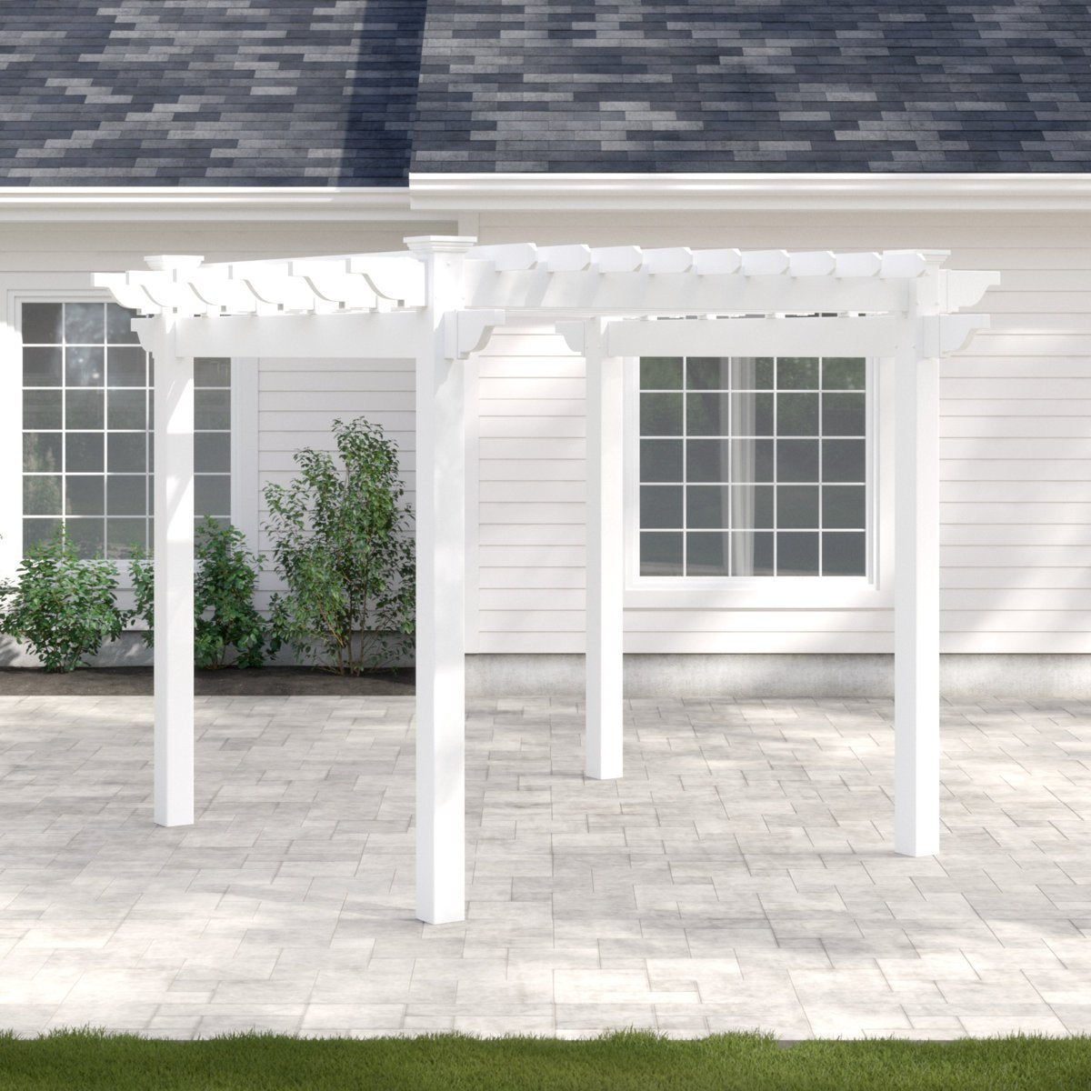 QueensbrookTaquarius9.5Ft.Wx9_.5Ft.DVinylPergola-3 red barrel studio queensbrook taquarius pergola