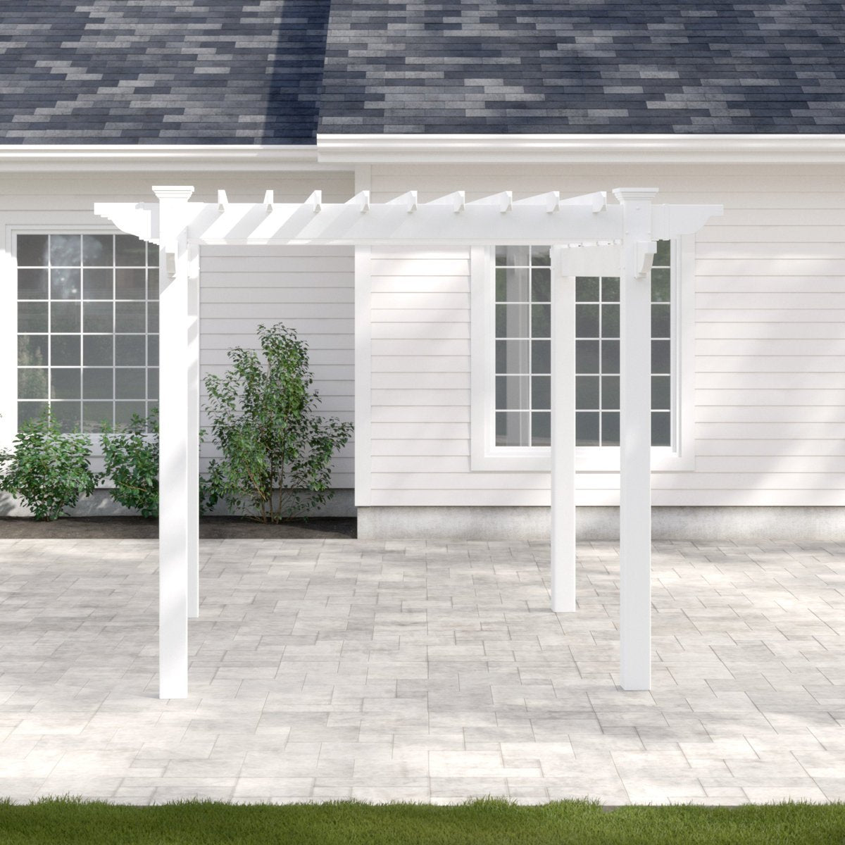 QueensbrookTaquarius9.5Ft.Wx9_.5Ft.DVinylPergola-4 red barrel studio queensbrook taquarius pergola