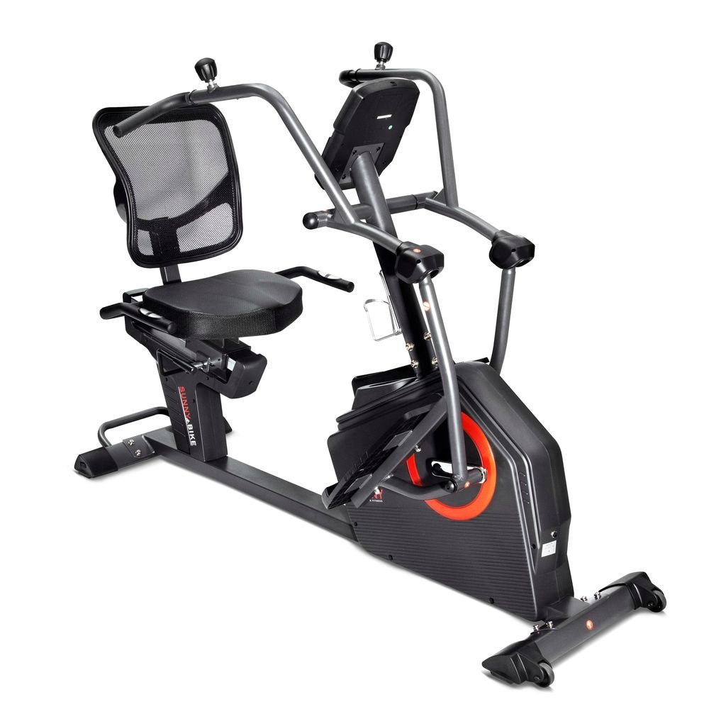 sunny health & fitness smart recumbent cross trainer elliptical exercise bike – sf rb4886 smart