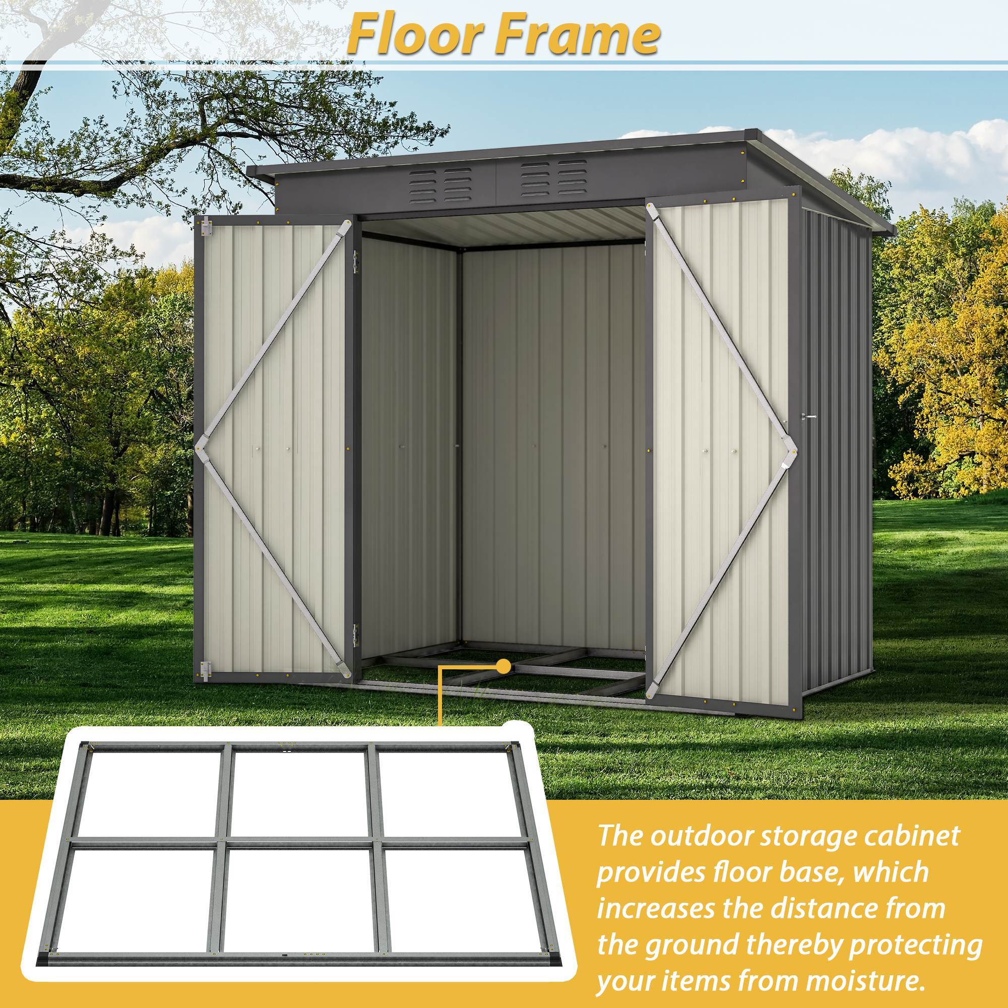 b1102de2-1551-4207-a137-338184154ee5 6 x 4 ft outdoor storage shed, all weather tool shed for garden, backyard, lawn, black