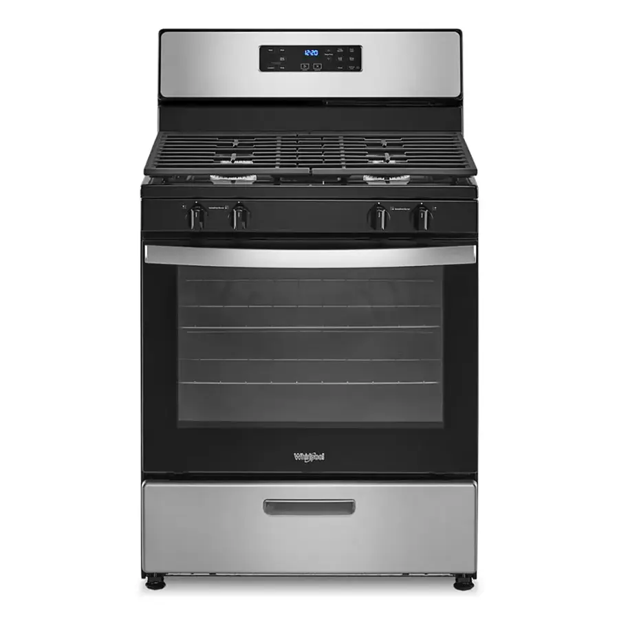 whirlpool 5.1 cu. ft. freestanding gas range with broiler drawer
