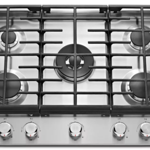 kitchenaid 30″ 5 burner gas cooktop kcgs550ess
