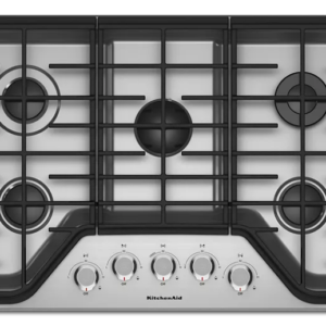 kitchenaid 30″ 5 burner gas cooktop kcgs350ess